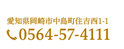 愛知県岡崎市中島町住吉西1-1 電話番号0564-57-4111